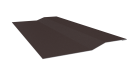Планка крепёжная фальц 50x17x29 мм, 0,45 8017 шоколадно-коричневый