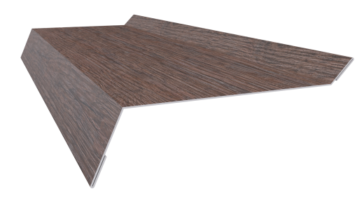 Планка примыкания в штробу 20x60x10 мм, Морёный дуб 3D