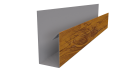 Планка П-образная Блок-хаус 30x30x2000 мм, Золотистый дуб 3D