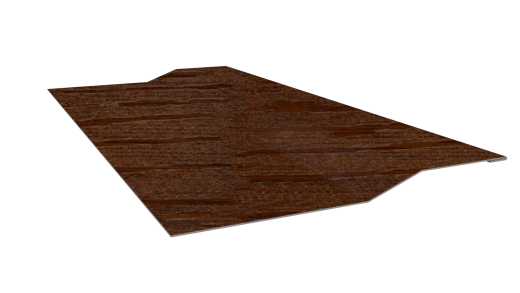 Планка крепёжная фальц 50x17x32 мм, Дуб Кельтик 3D