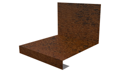 Планка примыкания нижняя к трубе фальц 140x200 мм, Картэн