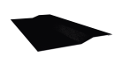 Планка крепёжная фальц 50x17x29 мм, 9005 черный янтарь глянцевый