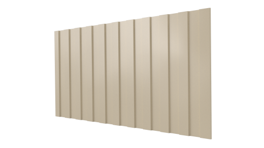 Профнастил С8 1200/1150x0,65 мм, 1015 св. слоновая кость глянцевый