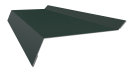 Планка примыкания в штробу 20x60x10 мм, 6005 зеленый мох матовый