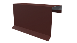Планка торцевая фальц 65x97 мм, 3009 оксид красный матовый