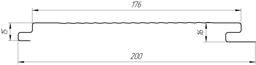 Лайн Про Гофр 200/176x0,45 мм, Текила