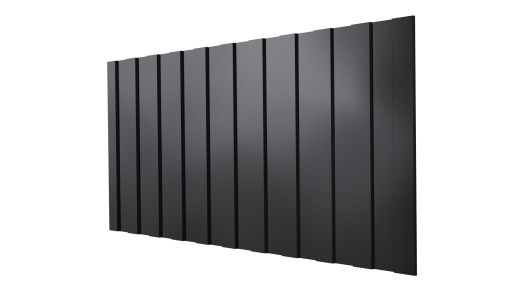 Профнастил С8 1200/1150x0,4 мм эконом, 9005 черный янтарь глянцевый