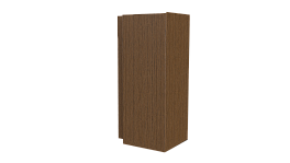Планка угла наружного сложная Блок-хаус 110x110x2000 мм, Дуб Сантана 3D