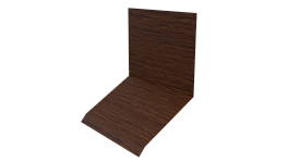 Планка примыкания верхняя к стене фальц 150x130x20 мм, Золотой орех 3D