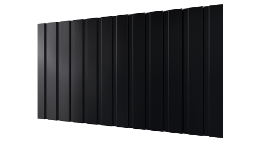 Профнастил С10 1155/1100x0,5 мм, 9005 черный янтарь стальной бархат