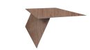 Планка карнизная фальц 130x80 мм, Орех 3D