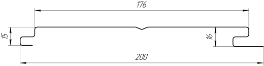 Лайн Про Полоса 200/176x0,45 мм, Картэн