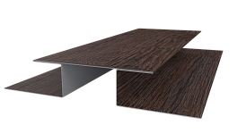 Планка стыковочная сложная 75x2000 мм, Морёный дуб 3D