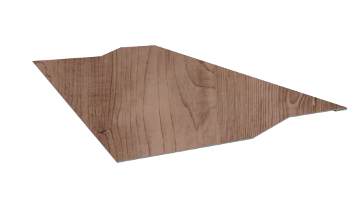 Планка крепёжная фальц 50x17x39 мм, Орех 3D