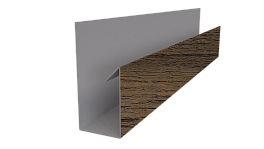 Планка П-образная Блок-хаус 30x30x2000 мм, Дуб Сантана 3D