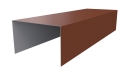 Крышка 40x65x40 мм, 8004 медно-коричневый глянцевый