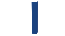 Планка угла наружного 50x50x2000 мм, 5005 сигнальный синий глянцевый