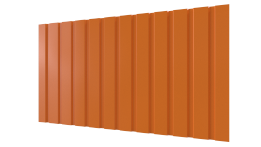 Профнастил С10 1155/1100x0,45 мм, 2011 насыщенный оранжевый глянцевый