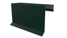 Планка торцевая фальц 65x97 мм, 6005 зеленый мох матовый