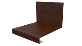 Планка примыкания нижняя к трубе фальц 140x200 мм, Золотистый дуб 3D