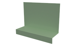 Примыкание боковое фальц 25x65x130 мм, 6019 бело-зеленый глянцевый