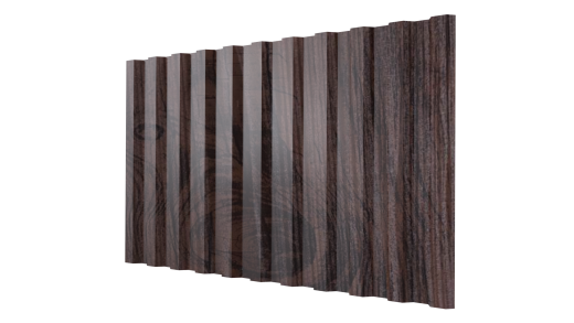 Профнастил С21 1051/1000x0,45 мм, Морёный дуб 3D