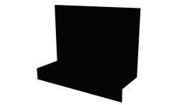 Примыкание боковое фальц 25x65x130 мм, 9005 черный янтарь глянцевый