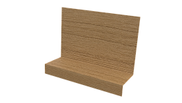Примыкание боковое фальц 25x65x130 мм, Орех 3D