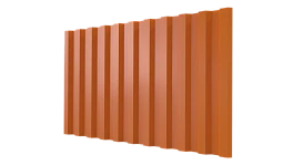 Профнастил С21 1051/1000x0,7 мм, 2011 насыщенный оранжевый глянцевый
