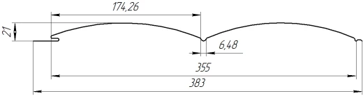 Блок хаус 383/355x0,4 мм, 9002 светло-серый глянцевый