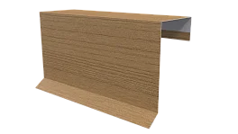 Планка торцевая фальц 65x97 мм, Орех 3D