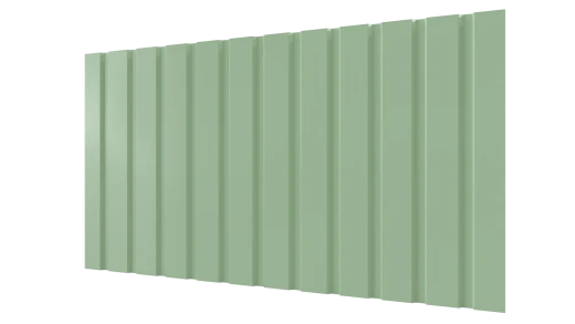 Профнастил С10 1155/1100x0,5 мм, 6019 бело-зеленый глянцевый