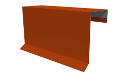 Планка торцевая фальц 65x97 мм, 2004 оранжевый глянцевый