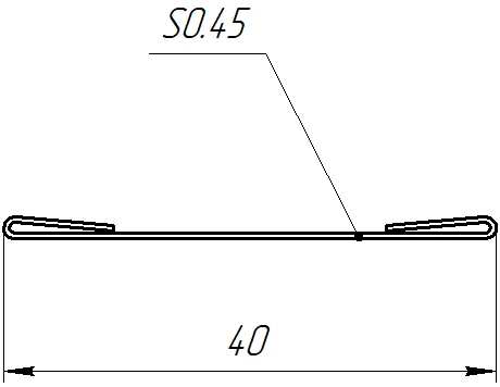 Крепежная планка 10x40x10 мм, 9003 сигнальный белый глянцевый