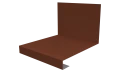 Планка примыкания нижняя к трубе фальц 140x200 мм, 8004 медно-коричневый глянцевый