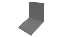 Планка примыкания верхняя к стене фальц 150x130x20 мм, 9006 бело-алюминиевый глянцевый