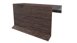 Планка торцевая фальц 65x97 мм, Морёный дуб 3D
