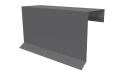 Планка торцевая фальц 65x97 мм, 7004 сигнальный серый глянцевый