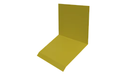 Планка примыкания верхняя к стене фальц 150x130x20 мм, 1018 цинково-желтый глянцевый