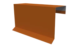 Планка торцевая фальц 65x97 мм, 2011 насыщенный оранжевый глянцевый