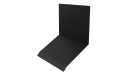 Планка примыкания верхняя к стене фальц 150x130x20 мм, 9005 черный янтарь стальной бархат