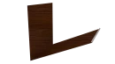 Планка примыкания верхняя к трубе фальц 250x210 мм, Золотистый дуб 3D