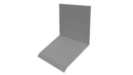 Планка примыкания верхняя к стене фальц 150x130x20 мм, 7035 светло-серый глянцевый