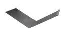 Планка ендовы нижняя 298x298x2000 мм, 9006 бело-алюминиевый глянцевый