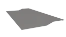 Планка крепёжная фальц 50x17x29 мм, 9006 бело-алюминиевый глянцевый