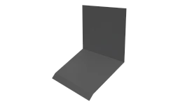 Планка примыкания верхняя к стене фальц 150x130x20 мм, 7037 пыльно-серый глянцевый